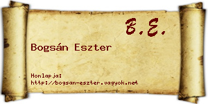 Bogsán Eszter névjegykártya